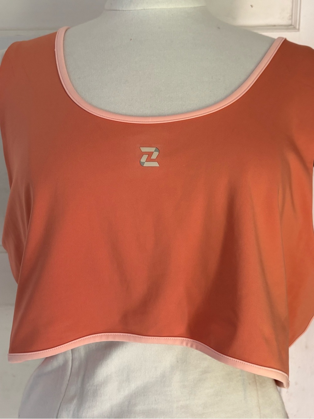 NWT Zelos Plus Size 4X High Impact Active Top Rust Orange Tank Top Sports Bra